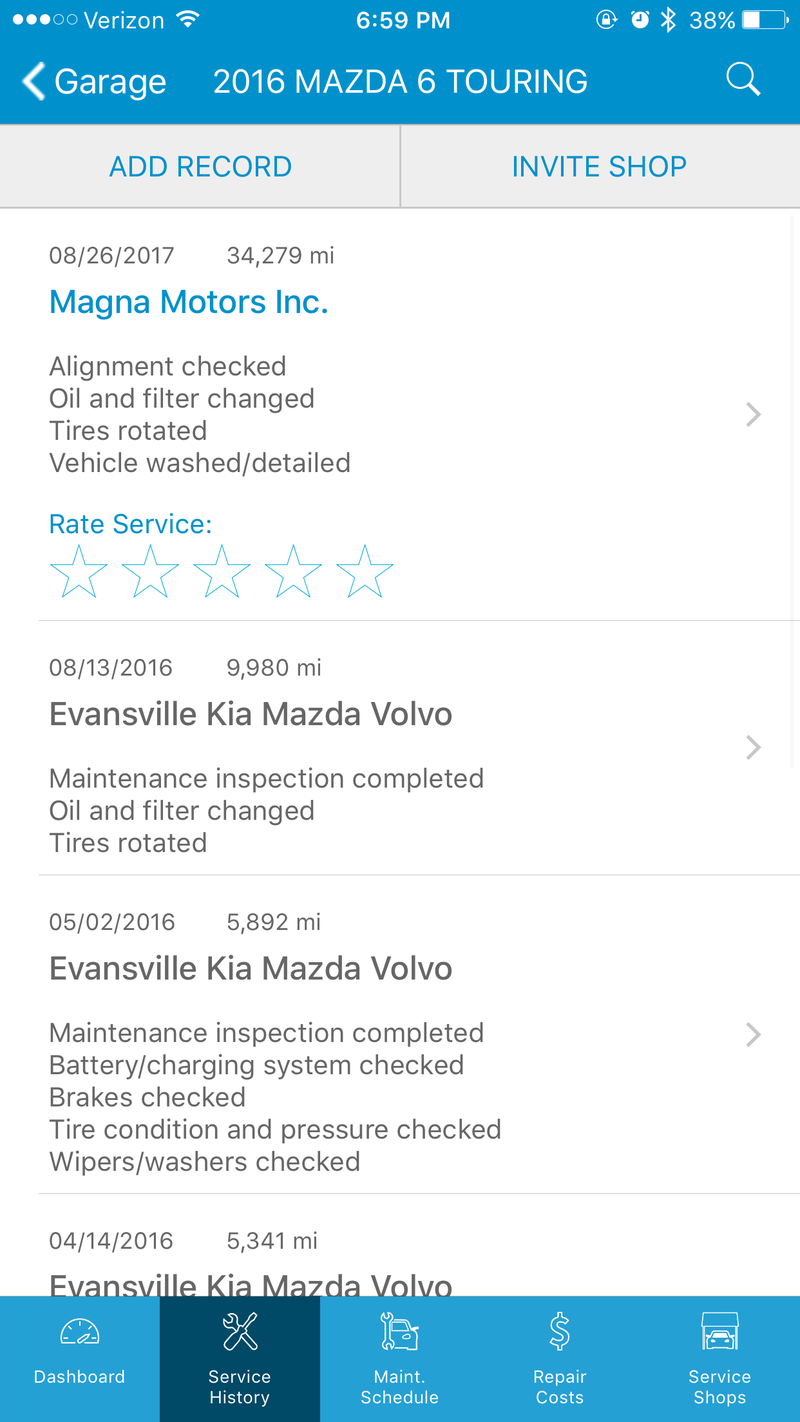 Illustration for article titled MyCarfax App. Pretty nifty.
